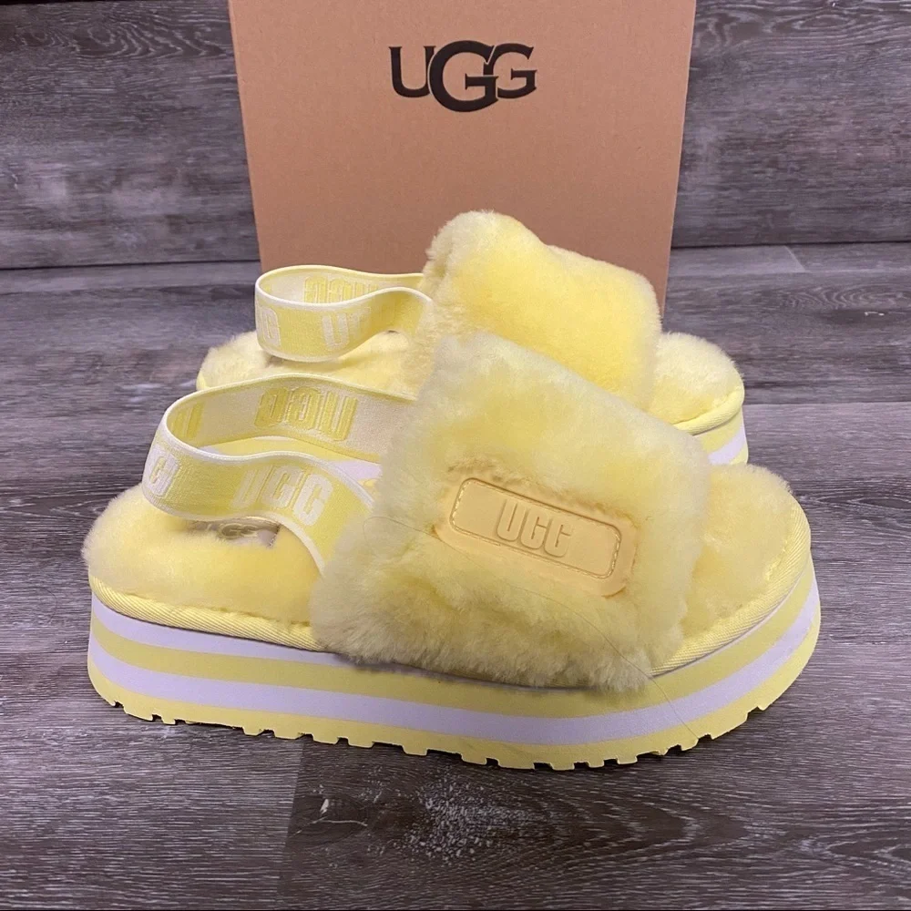 UGG | Disco Slide In Margarita Yellow NEW In Box Size 6